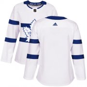 Wholesale Cheap Adidas Maple Leafs Blank White Authentic 2018 Stadium Series Women's Stitched NHL Jersey