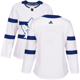 Wholesale Cheap Adidas Maple Leafs Blank White Authentic 2018 Stadium Series Women\'s Stitched NHL Jersey