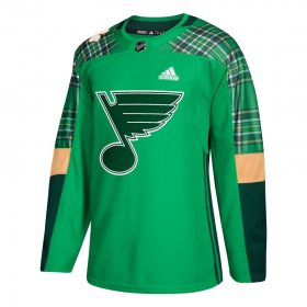 Wholesale Cheap Adidas Blues Blank Tarasenko adidas Green St. Patrick\'s Day Authentic Practice Stitched NHL Jersey