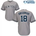 Wholesale Cheap Yankees #18 Didi Gregorius Grey New Cool Base Stitched MLB Jersey
