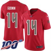 Wholesale Cheap Nike Buccaneers #14 Chris Godwin Red Youth Stitched NFL Limited Rush 100th Season Jersey