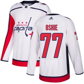 Wholesale Cheap Adidas Capitals #77 T.J. Oshie White Road Authentic Stitched Youth NHL Jersey