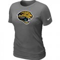 Wholesale Cheap Women's Nike Jacksonville Jaguars Logo NFL T-Shirt Dark Grey
