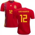 Wholesale Cheap Spain #12 Luis Alberto Home Soccer Country Jersey