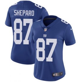 Wholesale Cheap Nike Giants #87 Sterling Shepard Royal Blue Team Color Women\'s Stitched NFL Vapor Untouchable Limited Jersey