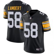 Wholesale Cheap Nike Steelers #58 Jack Lambert Black Alternate Men's Stitched NFL Vapor Untouchable Limited Jersey