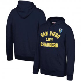 Wholesale Cheap San Diego Chargers Mitchell & Ness Team History Pullover Hoodie Navy