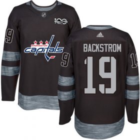Wholesale Cheap Adidas Capitals #19 Nicklas Backstrom Black 1917-2017 100th Anniversary Stitched NHL Jersey