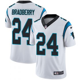 Wholesale Cheap Nike Panthers #24 James Bradberry White Men\'s Stitched NFL Vapor Untouchable Limited Jersey