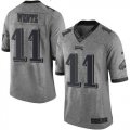 Wholesale Cheap Nike Eagles #11 Carson Wentz Gray Men's Stitched NFL Limited Gridiron Gray Jersey