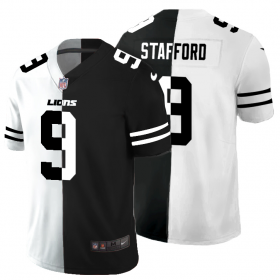 Cheap Detroit Lions #9 Matthew Stafford Men\'s Black V White Peace Split Nike Vapor Untouchable Limited NFL Jersey