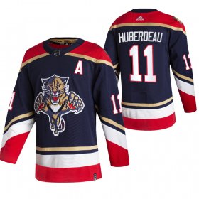 Wholesale Cheap Florida Panthers #11 Jonathan Huberdeau Black Men\'s Adidas 2020-21 Reverse Retro Alternate NHL Jersey