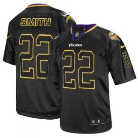 Wholesale Cheap Nike Vikings #22 Harrison Smith Lights Out Black Men\'s Stitched NFL Elite Jersey