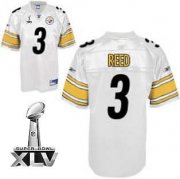 Wholesale Cheap Steelers #3 Jeff Reed White Super Bowl XLV Stitched NFL Jersey