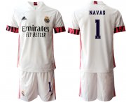 Wholesale Cheap Men 2020-2021 club Real Madrid home 1 white Soccer Jerseys2