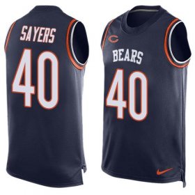 Wholesale Cheap Nike Bears #40 Gale Sayers Navy Blue Team Color Men\'s Stitched NFL Limited Tank Top Jersey