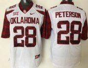 Wholesale Cheap Men's Oklahoma Sooners #28 Adrian Peterson White 2016 College Football Nike Jersey