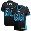 Wholesale Cheap Nike Panthers #88 Greg Olsen Black Team Color Women's Stitched NFL Elite Drift Fashion Jersey