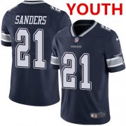 Wholesale Cheap Nike Youth Dallas Cowboys #21 Deion Sanders Navy Blue Team Color Stitched NFL Vapor Untouchable Limited Jersey