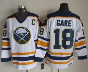 Wholesale Cheap Sabres #18 Danny Gare White CCM Throwback Stitched NHL Jersey