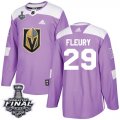 Wholesale Cheap Adidas Golden Knights #29 Marc-Andre Fleury Purple Authentic Fights Cancer 2018 Stanley Cup Final Stitched Youth NHL Jersey