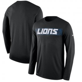 Wholesale Cheap Detroit Lions Nike Sideline Seismic Legend Long Sleeve T-Shirt Black