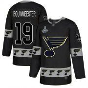 Wholesale Cheap Adidas Blues #19 Jay Bouwmeester Black Authentic Team Logo Fashion Stanley Cup Champions Stitched NHL Jersey