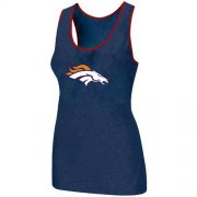 Wholesale Cheap Women's Nike Denver Broncos Big Logo Tri-Blend Racerback Stretch Tank Top Blue