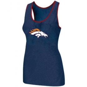 Wholesale Cheap Women\'s Nike Denver Broncos Big Logo Tri-Blend Racerback Stretch Tank Top Blue