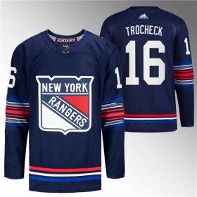 Cheap Men\'s New York Rangers #16 Vincent Trocheck Navy Stitched Jersey