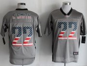 Wholesale Cheap Nike Cowboys #22 Emmitt Smith Grey Men's Stitched NFL Elite USA Flag Fashion Jersey
