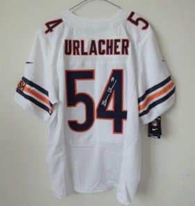 Wholesale Cheap Nike Bears #54 Brian Urlacher White Men\'s Stitched NFL Elite Autographed Jersey
