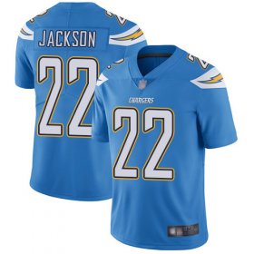 Wholesale Cheap Nike Chargers #22 Justin Jackson Electric Blue Alternate Men\'s Stitched NFL Vapor Untouchable Limited Jersey