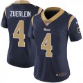Wholesale Cheap Nike Rams #4 Greg Zuerlein Navy Blue Team Color Women's Stitched NFL Vapor Untouchable Limited Jersey