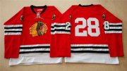 Wholesale Cheap Mitchell And Ness 1960-61 Blackhawks #28 Steve Larmer Red Stitched NHL Jersey