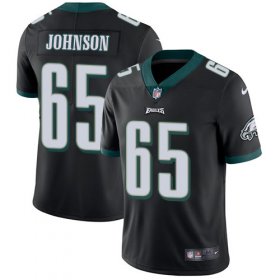 Wholesale Cheap Nike Eagles #65 Lane Johnson Black Alternate Men\'s Stitched NFL Vapor Untouchable Limited Jersey