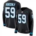 Wholesale Cheap Nike Panthers #59 Luke Kuechly Black Team Color Women's Stitched NFL Limited Therma Long Sleeve Jersey