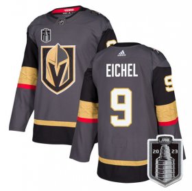 Wholesale Cheap Men\'s Vegas Golden Knights #9 Jack Eichel Gray 2023 Stanley Cup Final Stitched Jersey