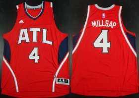 Wholesale Cheap Atlanta Hawks #4 Paul Millsap Revolution 30 Swingman 2014 New Red Jersey