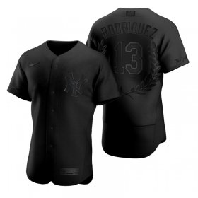 Wholesale Cheap New York Yankees #13 Alex Rodriguez Men\'s Nike Black MLB MVP Limited Player Edition Jersey