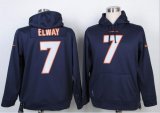 Wholesale Cheap Denver Broncos #7 John Elway Blue Pullover Hoodie