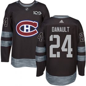 Wholesale Cheap Adidas Canadiens #24 Phillip Danault Black 1917-2017 100th Anniversary Stitched NHL Jersey