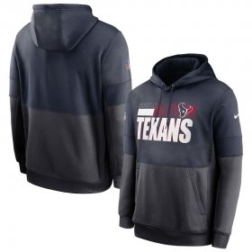 Wholesale Cheap Houston Texans Nike Sideline Impact Lockup Performance Pullover Hoodie Navy Charcoal