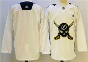Wholesale Cheap Men's Tampa Bay Lightning Blank White Stitched Jersey