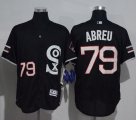 Wholesale Cheap White Sox #79 Jose Abreu Black New Flexbase Authentic Collection Stitched MLB Jersey
