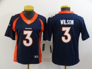 Wholesale Cheap Women's Denver Broncos #3 Russell Wilson Navy Blue 2022 Vapor Untouchable Stitched NFL Nike Limited Jersey