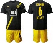 Wholesale Cheap Men 2020-2021 club Dortmund away 6 black Soccer Jerseys