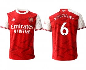 Wholesale Cheap Men 2020-2021 club Arsenal home aaa version 6 red Soccer Jerseys
