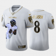 Cheap Baltimore Ravens #8 Lamar Jackson Nike Team Hero 1 Vapor Limited NFL 100 Jersey White Golden