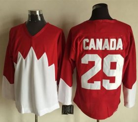 Wholesale Cheap Olympic CA. #29 Canada Red/White 1972 Commemorative CCM Stitched NHL Jersey